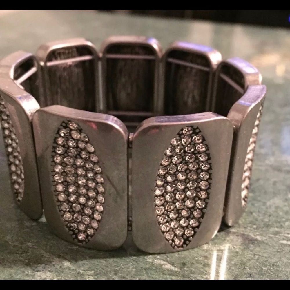 Lia sophia Brushed Silver tone Bracelet w/Crystals